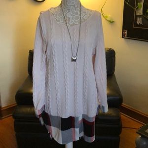 Cream Cable Knit Sweater/Tunic
